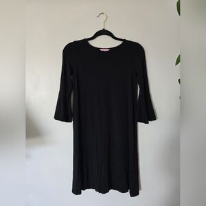 Lilly Pulitzer Sz. XS black Stretchy Dress 3/4 Bell Sleeves